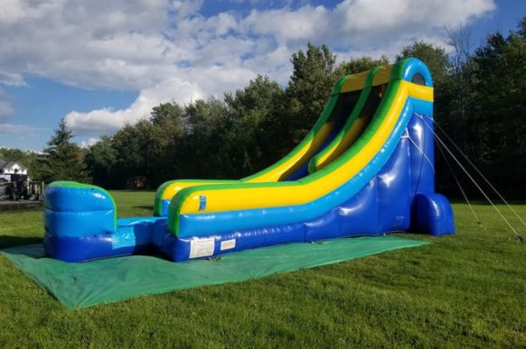 bounce house with water slide